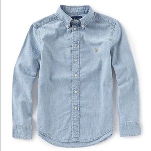 Boys 10-12 RALPH LAUREN Button Down Chambray Shirt